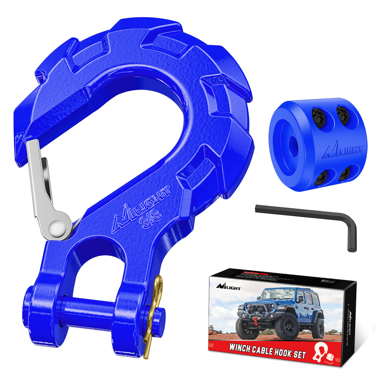 winch hook 3/8 inch Grade 70 Winch Hook Blue