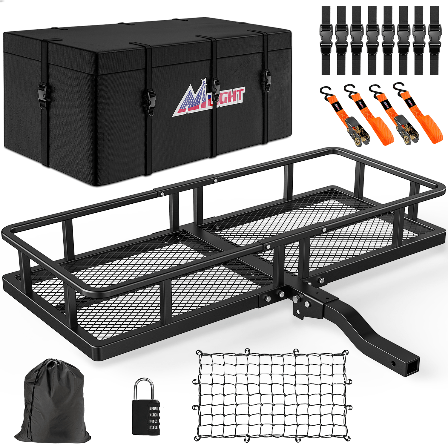 60 x 20 x 7.87 Inch Hitch Cargo Carrier Set Nilight
