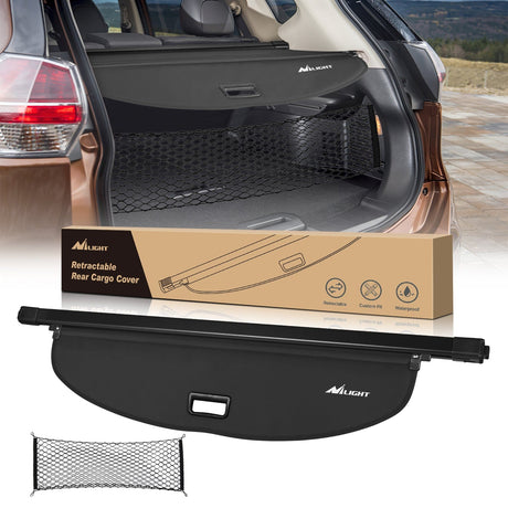 nILIGHT 2014 2015 2016 2017 2018 2019 2020 Nissan X-Trail Rogue SV S SL Retractable Trunk Cargo Cover With Trunk Storage Net