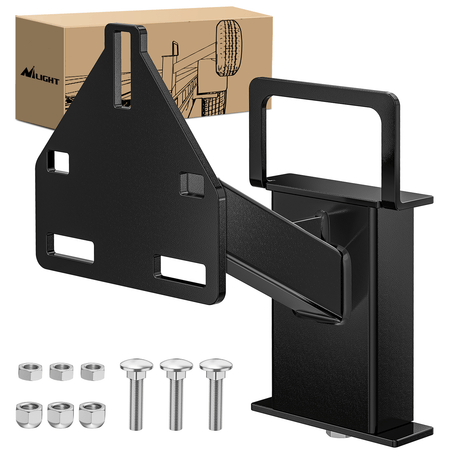 Trailer Hitch Spare Tire Carrier Mount Stake Pocket Boat 3-Nuts Trailer Bracket Utility Trailer Accessories Fits 4 & 5 & 6 Lugs Trailer Wheels on 4Inch 4.5Inch 4.75Inch 5Inch 5.5Inch and 6Inch Bolt Patterns 150 Lbs