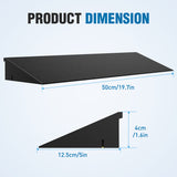 1.6Inch Rise Threshold Ramp for Doorways, 19.7Inch Wide Low Profile Rubber Smooth Access Door Ramp for Doorway, Curb, Home Steps, Bathroom