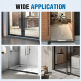 1Inch Rise Threshold Ramp for Doorways, 39.4Inch Wide Low Profile Cuttable Rubber Wheelchair Access Door Ramp for Doorway, Curb, Home Steps, Bathroom