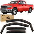 Nilight in Channel Rain Guards for Dodge RAM 1500 2019 2020 2021 2022 2023 2024 Quad Cab Original Window Deflectors, Vent Window Visors-4PCS
