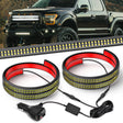 Nilight 2PCS 24 inch Truck Grill Strobe Lights Strip 384 LED Emergency Light White Flexible Side Flashing Warning Caution Safety Waterproof Lighting Kit for Trucks Tow Plow Construction Vehicles