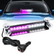 Nilight 12LED Traffic Advisor Strobe Light Bar Purple White Emergency Warning Hazard Safety Dash Front/Rear Windshield Flashing Lights for Cars Trucks Police Firefighter Plow Construction Vehicles