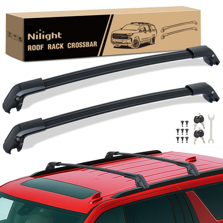 Roof Rack Roof Rack Cross Bars Compatible with Chevrolet Tahoe Suburban GMC Yukon Cadillac Escalade 2021 22 23 2024, Adjustable Aluminum Car Crossbars for Cargo Carrier Luggage Box Kayak Tent Snowboard