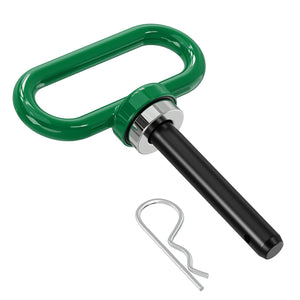 1/2 Inch Diameter Heavy Duty Ultra Strong Neodymium Magnet Trailer Hitch Pin Green for Lawn Mower, Tractor, Towing Cargo, ATV Trailer