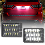 License Plate Lights Compatible with 2014 2015 2016 2017 2018 2019 2020 2021 2022 2023 Dodge Durango 6000K White Clear Lens 2PCS Pack