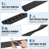 0.8Inch Rise Threshold Ramp for Doorways, 39.4Inch Wide Low Profile Cuttable Rubber Wheelchair Access Door Ramp for Doorway, Curb, Home Steps, Bathroom