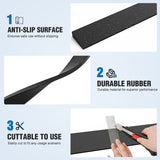 0.6Inch Rise Threshold Ramp for doorways, 39.4Inch Wide Low Profile Cuttable Rubber Wheelchair Access Door Ramp for Doorway, Curb, Home Steps, Bathroom