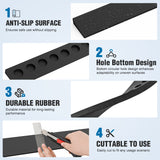 1Inch Rise Threshold Ramp for Doorways, 39.4Inch Wide Low Profile Cuttable Rubber Wheelchair Access Door Ramp for Doorway, Curb, Home Steps, Bathroom