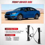 751-739 Power Window Regulator with Motor for Front Driver Side Compatible with Chevy Cruze 2012 2013 2014 2015 2016 Chevy Cruze Limited Front Left Side