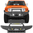 2007-2014 Toyota FJ Cruiser Front Bumper Winch Plate Offroad 120W Light Bar 18W LED Light Pods 2 D-Rings
