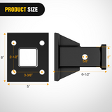 Nilight Bolt-On Receiver Tube Adapter 2 Inch Openning Bumper Trailer Hitch Receiver Universal Towever Hitch Extender Hitch Accessories for Tractor Lawn Mower Utility Trailer, 2 Years Warranty