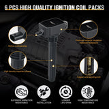 ignition coil pack 6pcs Ignition Coil Pack UF648 Fit for Jeep Dodge Chrysler 2011 2012 2013 2014 2015 2016 Grand Cherokee Wrangler Town&Country Avenge Challenger Charger Durango RAM1500 V6 3.6L