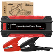 1500A Car Battery Jump Starter for Up to 7.0L Gas & 5.5L Diesel Engines 12V Portable Jump Start Booster Pack Jump Box with Jumper Cables DC Output and LED Light