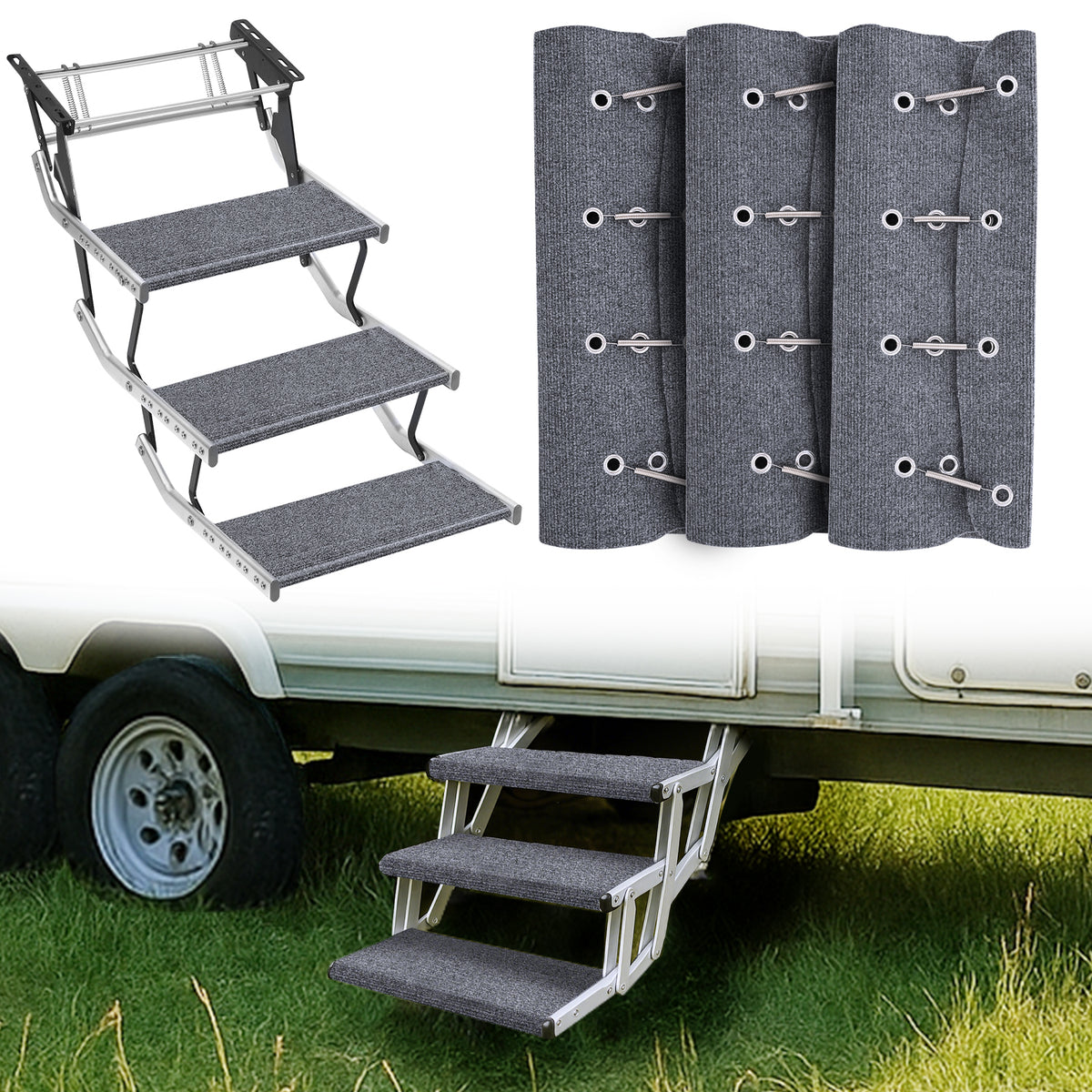 RV Step Covers 3 Pack 22 inch, Fits 9-11Inch Deep Camper Steps – Nilight