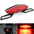 Nilight Motorcycle Tail Lights LED Brake Running Light with License Plate Bracket Dirt Bike Rear Lighting Compatible with Honda Yamaha Kawasaki Suzuki Chopper Turing Cruiser, Red