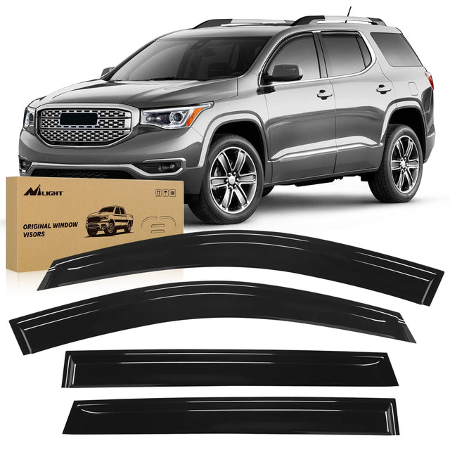 Nilight 4pcs Rain Guards For GMC Terrain 2010 2011 2012 2013 2014 2015 2016 2017