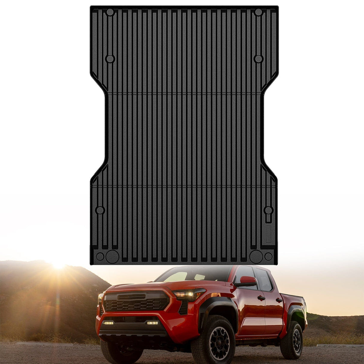 Nilight Truck Bed Mat 6 FT for 2024 2025 Toyota Tacoma, TPE Heavy-Duty Pick-up Bed Liner for Toyota Tacoma Accessories, Anti-Slip Texture, All Weather Protection