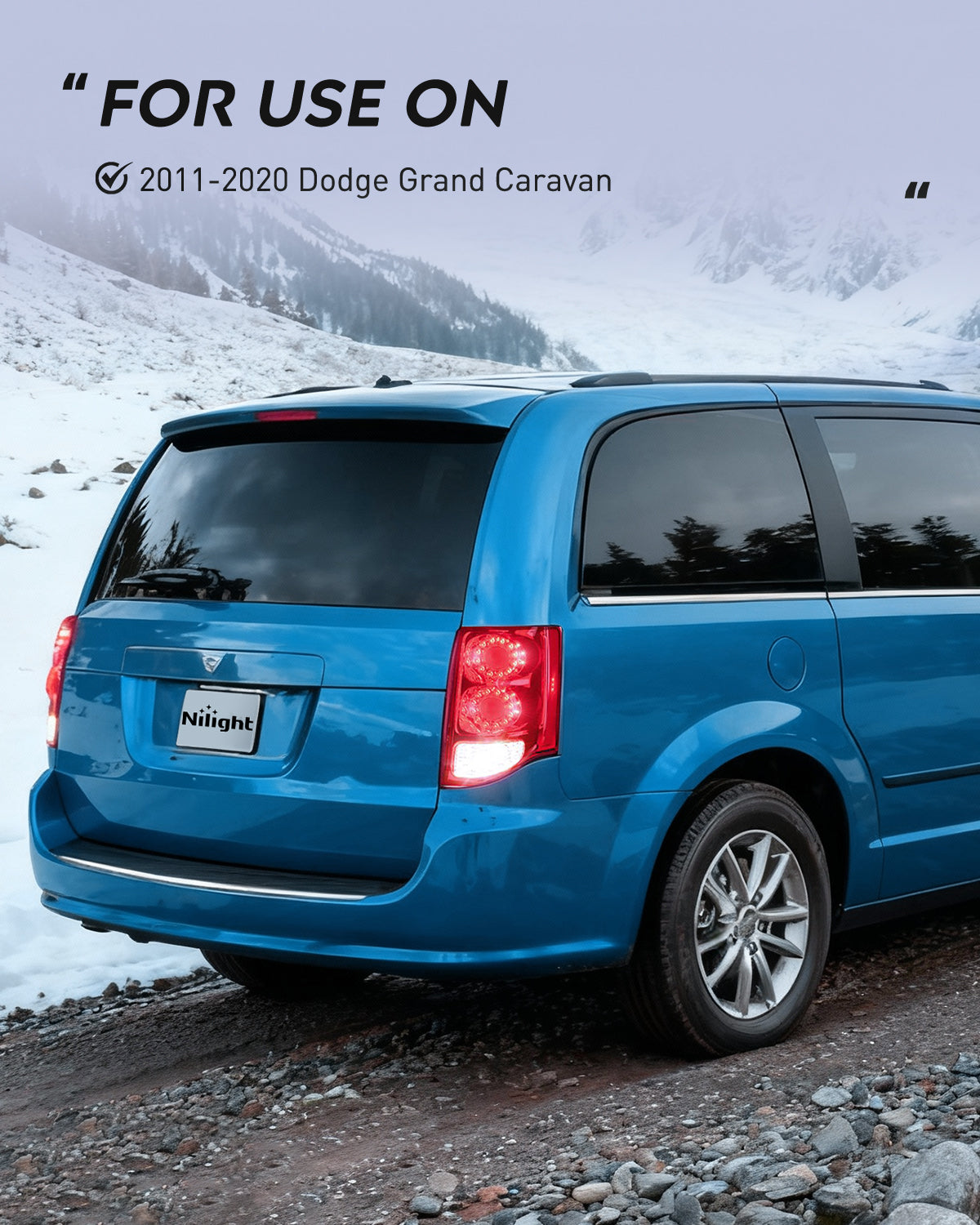 2011 2012 2013 2014 2015 2016 2017 2018 2019 2020 Dodge Grand Caravan Tail light Assembly Rear Lamp Replacement OE Style Driver Side