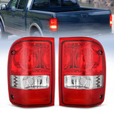 Taillight Assembly Taillight Assembly Compatible with 2001 2002 2003 2004 2005 2006 2007 2008 2009 2010 2011 Ford Ranger without STX Model Rear Lamp OE Style Driver and Passenger Side Red Lens