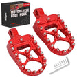 Nilight Motorcycle Foot Pegs Dirt Bike Footpegs Fit for Harley Dyna 1993-2017 Fatboy 1990-2017 Iron 883 2009-2017 Sportster 883 360° Rotating CNC Foot Pegs Heavy Duty Aluminum Alloy Peg Pedal, Red