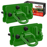 Nilight 2PCS Tractor Bucket Hooks with Tie Down Ring, Bolt-On Grab Hook with Back Plates Compatible with Trailer RV UTV Truck, Grade 70 Grade Forged Steel Max 15000 lbs, Green