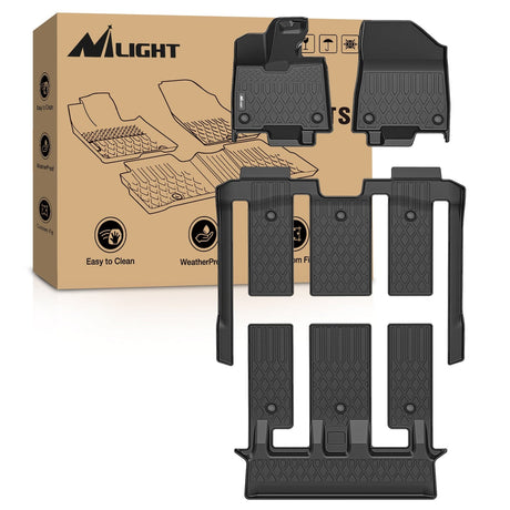 Nilight 2021 2022 2023 2024 2025 (Not for 2025 Platinum) Toyota Sienna (7 Seat Only) TPE All Weather Custom Fit Heavy Duty Floor Liners