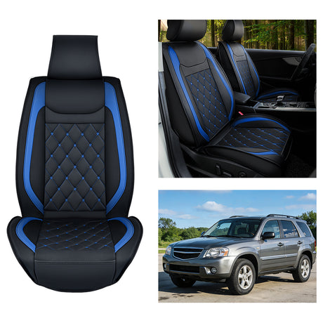 Vehicle Seat Belt Covers Kia Civic Corolla Hyundai Honda Camry CRV RAV4 Fusion Front Seat Covers Black-Blue