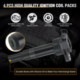 ignition coil pack 4pcs Ignition Coil Packs Fit UF651 for Hyundai KIA 2011 2012 2013 2014 2015 2016 2017 2018 2019 2020 Tucson Elantra Soul FORTE 1.8 2.0L OE# 5C1861 C1804 1788511 273002E000