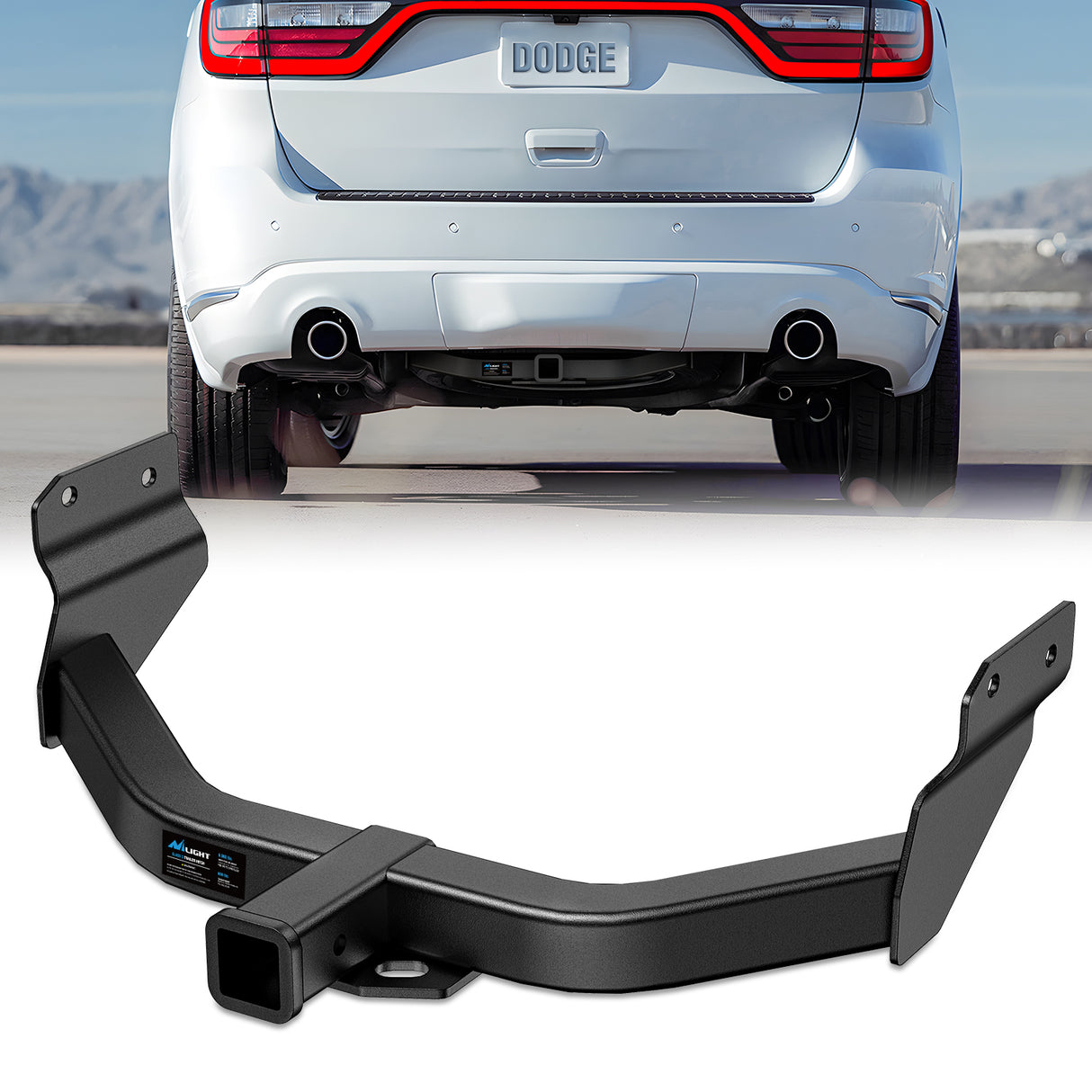 Trailer Hitch Class 3 Trailer Hitch Fits Dodge Durango 2011-2024 & Jeep Grand Cherokee 2012-2021 2-inch Hitch Receiver Multi-Fit Hitch to Receive Ball Mount Cargo Carrier Bike Rack Tow Hook