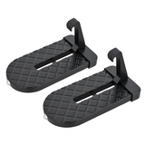 Nilight Car Door Step for Roof Access Universal Car Step Hook for Roof SUV Trucks Folding Aluminum Alloy Vehicle Door Latch Step Pedal With Glass Breaker Safety Hammer, Max Load 400lbs, 2 Pack Black