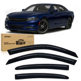 Rain Guards for Dodge Charger 2011-2023 2018 2019 2020 2021 2022 2023, Window Wind Deflectors Vent Visors, Tape on-4PCS
