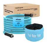 Nilight RV Parts RV Water Hose 15FT Garden Drinking Hoses with Storage Bag Leakproof Anti-Kink 5/8 Inch Inner Diameter Flexible Lightweight Freshwater Hose for RVs Campers Travel Trailer Boat Car Wash Accessories