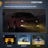 1999 2000 2001 2002 2003 2004 Ford Mustang Fog Lights Assembly Amber Lens 880 27W Bulbs