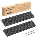 Accessories 2.4Inch Rise Curb Ramps, Heavy Duty Rubber Driveway Threshold Shed Ramp for Sidewalk Cars Lawn Mower Wheelchairs Motorcycles, 3300lbs Load Capacity