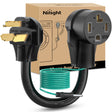 Nilight EV Dryer Adapter Cord 30 Amp to 30Amp 3 Prong 125V 3750 Watt Pure Copper Dryers Old Outlet New Plug Conversion Heavy Duty 10 Gauge Wires 10-30P to 14-30R 30M/30F