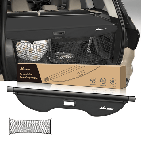 Nilight 2013-2019 Ford Escape Retractable Trunk Cargo Cover With Trunk Storage Net