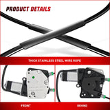 Nilight 741-648 Power Window Regulator and Motor Front Passenger Side Compatible with Dodge Dakota 2000 2001 2002 2003 2004,Dodge Durango 1998 1999 2000 2001 2002 2003,Front Left Side