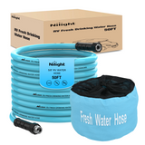 Nilight RV Parts RV Water Hose 50FT Garden Drinking Hoses with Storage Bag Leakproof Anti-Kink 5/8 Inch Inner Diameter Flexible Lightweight Freshwater Hose for RVs Campers Travel Trailer Boat Car Wash Accessories
