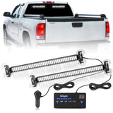 Nilight 144 LED Strobe Traffic Advisor Light Bar White with Controller 2 in 1 Automotive Emergency Warning Flashing Police Windshield Lights Bars for Cars Tow Plow Trucks Construction Vehicles