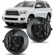 Nilight Fog Light Assembly Compatible with Toyota 2005 2006 2007 2008 2009 2010 2011 Tacoma 2007-2013 Tundra 2008-2017 Sequoia 2004-2006 Solara Smoke Lens w/H10 42W Bulbs