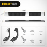 Nilight Running Boards for 2007 2008 2009 2010 2011 2012 2013 2014 2015 2016 2017 2018 2019 2020 2021 Toyota Tundra Double Cab 2 Full-Size Door & 2 Half-Size Door 6 Inch Side Step Nerf Bars Stainless Steel