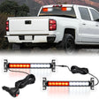 Nilight 24LED Emergency Strobe Traffic Advisor Light Bar 2 in 1 Red White Dash Warning Safety Flashing Lights Front/Rear Windshield Construction Lights for Trucks Cars Plow Police Firefighter Vehicles