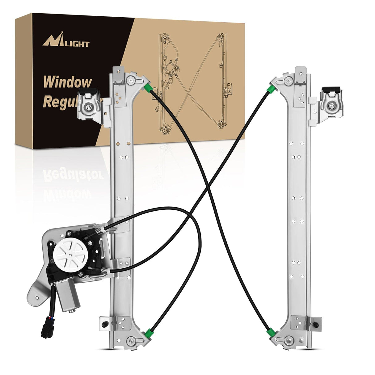 Nilight 741-579 Window Regulator and Motor Rear Passenger Side Compatible with Cadillac Escalade/Chevy Avalanche/Silverado/GMC Sierra Yukon 1500 2500 3500 2000 2001 2002 2003 2004 2005 2006 2007