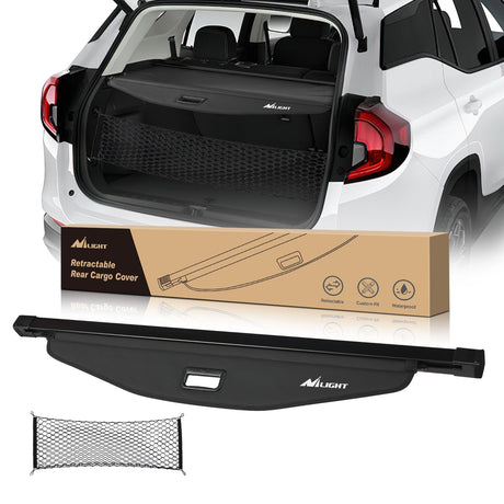 Nilight 2018- 2024 Chevy Equinox GMC Terrain Retractable Trunk Cargo Cover With Trunk Storage Net
