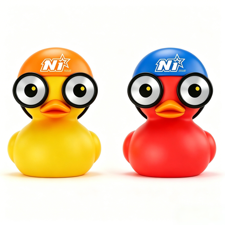 Merch 2 Pcs Rubber Duck Mascot,Brand Merch Collectible Decor,Red & Yellow