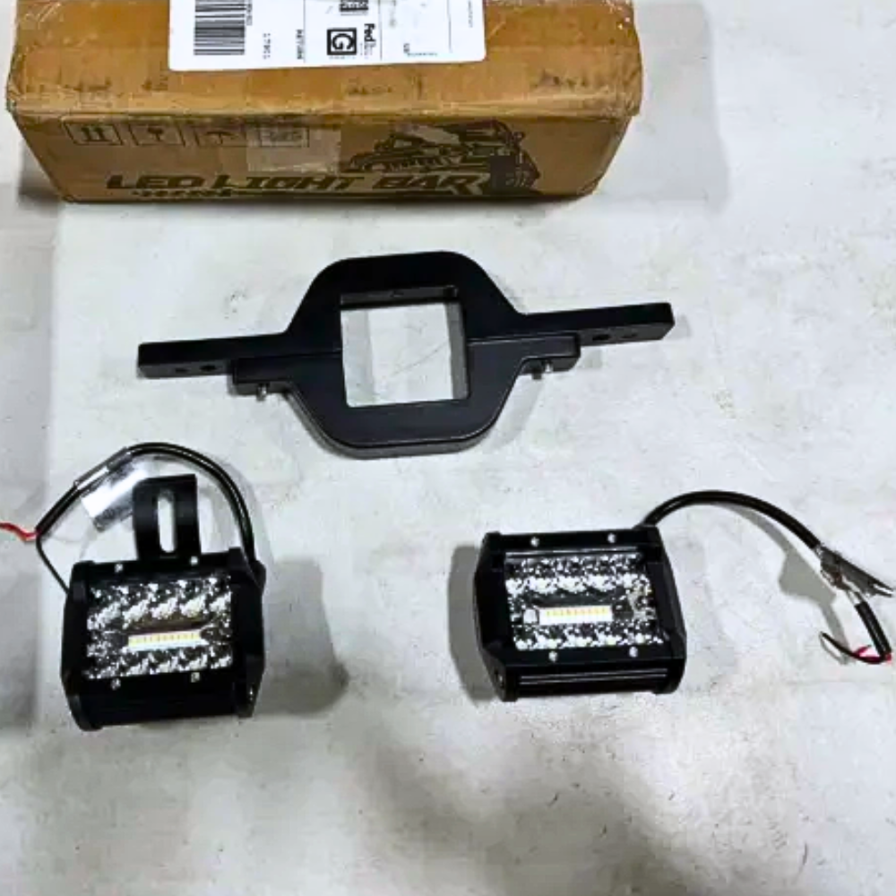LED Light Bar 4 Inch 60W Triple Row Spot Flood Led Pods (Pair) | 2.5 Inch Tow Hitch Mount (25% OFF Final Checkout)