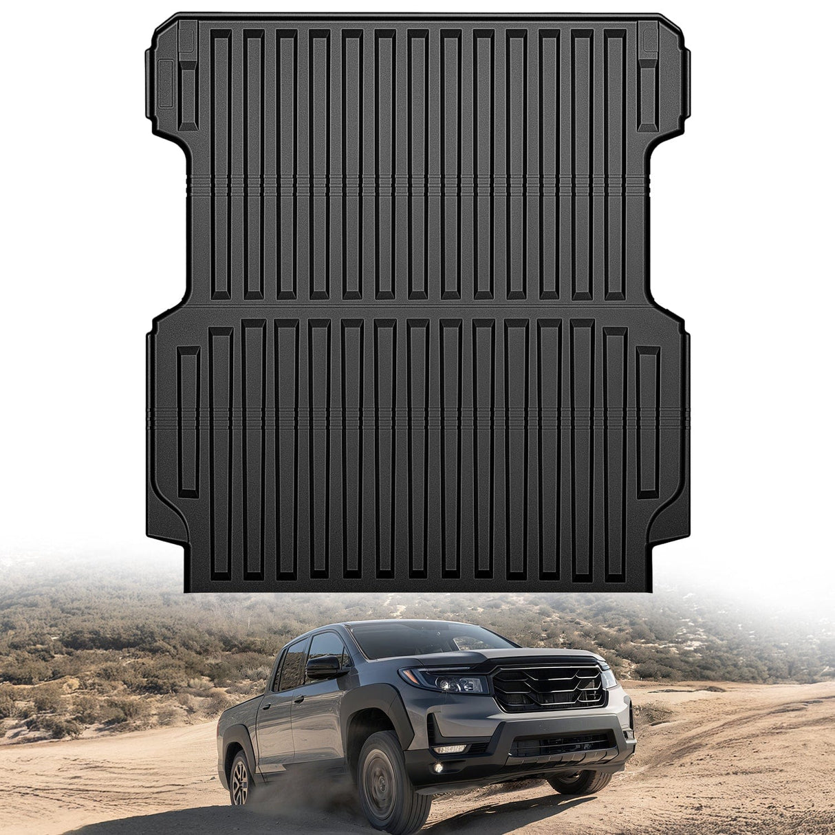 Nilight Truck Bed Mat 5.3 FT for 2017-2025 Honda Ridgeline, TPE Heavy-Duty Pick-up Bed Liner for Honda Accessories, Anti-Slip Texture, All Weather Protection